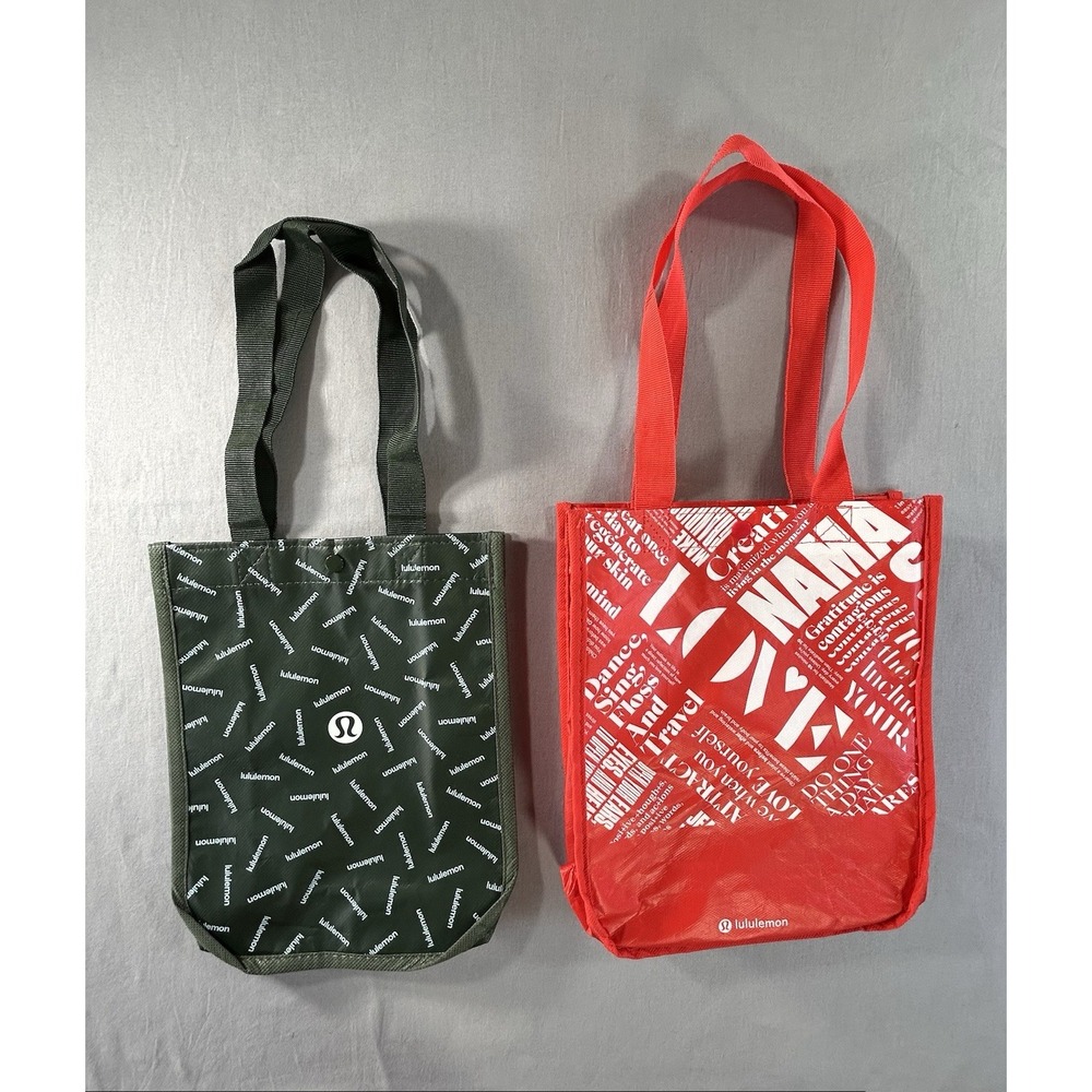 Lululemon Shopping Reusable Tote Bags‎ Lot Of 2